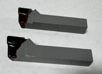 Lot of 2 Carbide Brazed Tipped Lathe Tool Bit 5/8 Square GL 10 C2 - Image 1 of 3