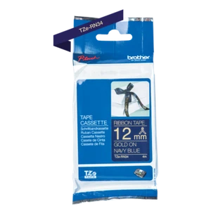 Beschriftungsband original Brother P-touch TZe-RN34 Textil gold/marnie blau 12mm - Bild 1 von 6