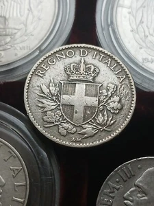 REGNO D' ITALIA VITT. EM. III 20 Centesimi Esagono 1919 Ribattuto COIN ITALY - Foto 1 di 2