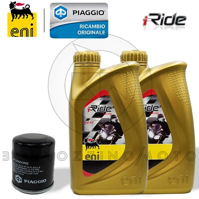 TAGLIANDO OLIO ENI i-RIDE 5w40 FILTRO PIAGGIO VESPA GTS SUPERSPORT 300 2010-2015