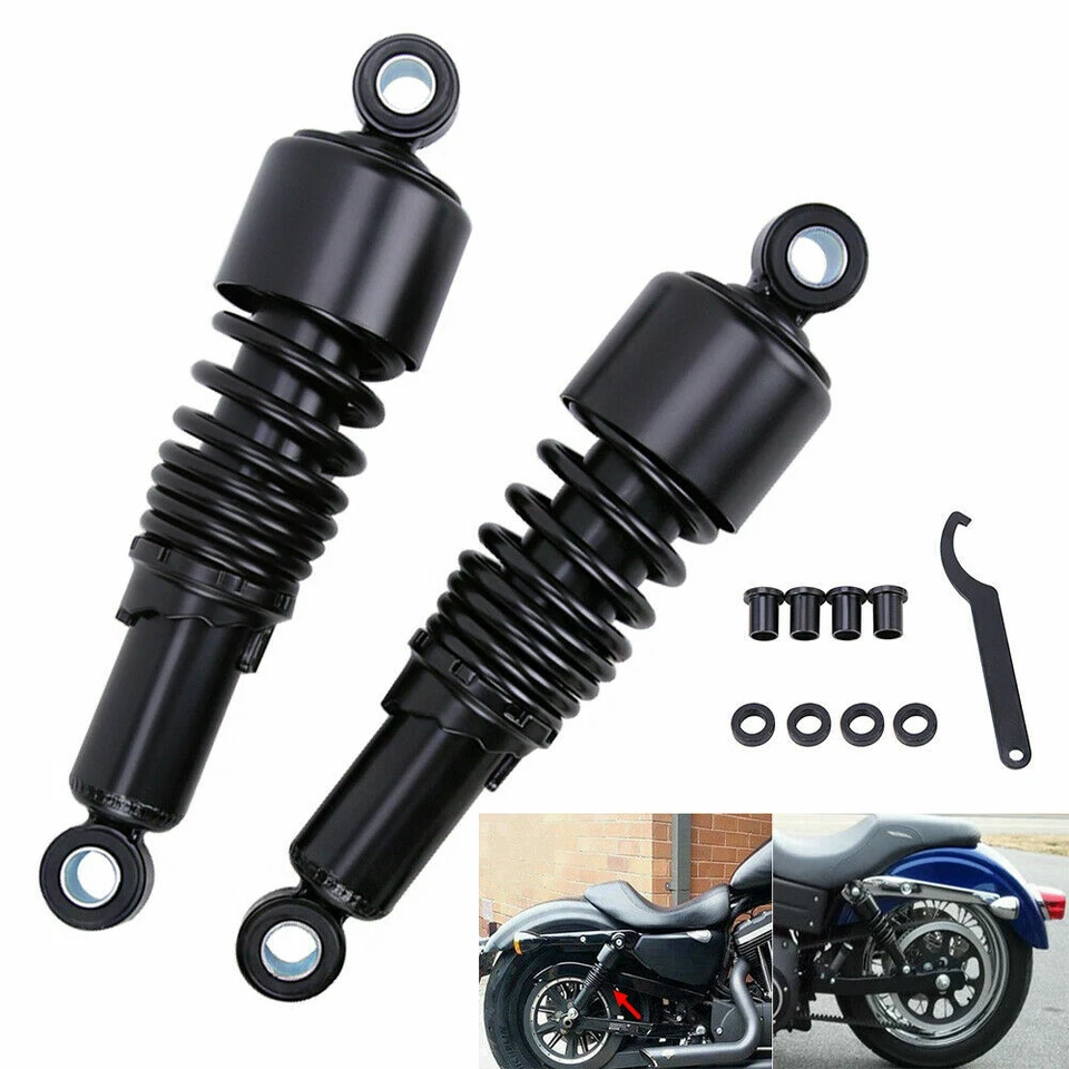 Par Amortiguadores Traseros 10.5" 267mm Amortiguadores Para Harley Davidson Sportster Moto Foto 1 de 4