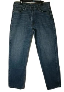 Jeans Vintage anni '90 Levis 550 Measures 38x33 Denim Rosso Tabella Blu - Foto 1 di 4