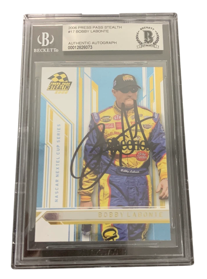 Tarjeta Steath Beckett Bas Press Pass 2006 autógrafo firmado por Bobby Labonte  Foto 1 de 1