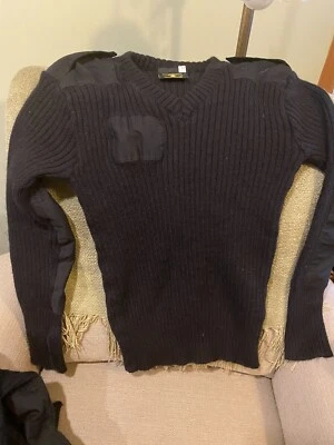 Military Sweater Black Wool, “ Citadel” Great Britain Szs 38, 42, Preowned - Image 1 of 4