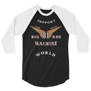 01 Negro Mangas 3/4 Camisa Soporte81 Big Red Hells Angels - Imagen 1 de 7