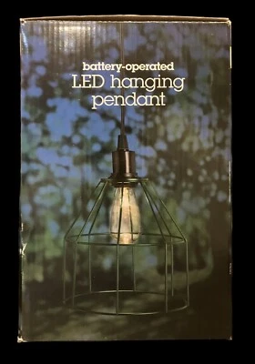 Sylvania Lámpara Colgante LED Jaula Verde a Batería Exterior Foto 1 de 2