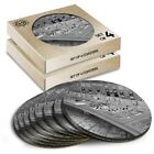 8x Round Coasters in the Box - BW - Chernobyl Nuclear Reactor  #38295