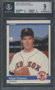 Roger Clemens 1984 Fleer Update Rookie #27 - BGS 9 (0,5 lejos de gema como nuevo 9,5) - Imagen 1 de 2