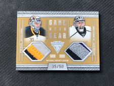 2011-12 TITANIUM QUICK/MILLER GAME-WORN GEAR DUAL JERSEY PATCH GOLD #ed 35/50
