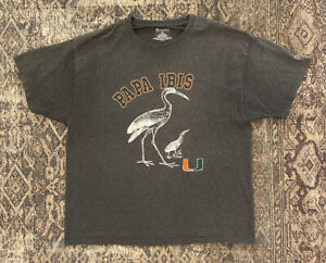 Champion Miami Hurricanes Papa Ibis T Shirt SZ XL Y2K Mascot Graphic