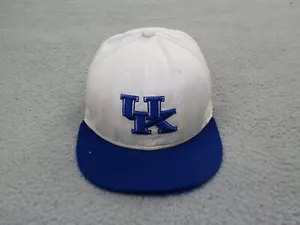 Kentucky Wildcats Hat Cap Mens Fitted 7 1/2 White UK University New Era 59Fifty - Picture 1 of 11