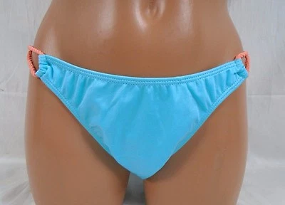 Pantalones de bikini Sauvage Aqua/Naranja claro grandes #3159L Foto 1 de 3
