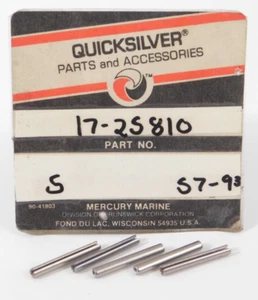 Five (5) Genuine OEM Quicksilver Mercury Marine Roll Groove Pin 17-25810 New NOS - Bild 1 von 4