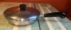 Vintage 1801 Revere Ware Copper Clad 9 Inch Skillet Fry Pan W/ Lid Clinton Ill