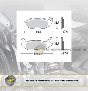 FOR HONDA MSX (GROM) 125 FROM 2013 TO 2016 PAIR OF FRONT BRAKE PADS BRAKI - Picture 1 of 1