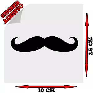 Sticker Adesivo Decal Baffo Baffi moustache Parrucchiere Moto Barbiere Barber - Imagen 1 de 1