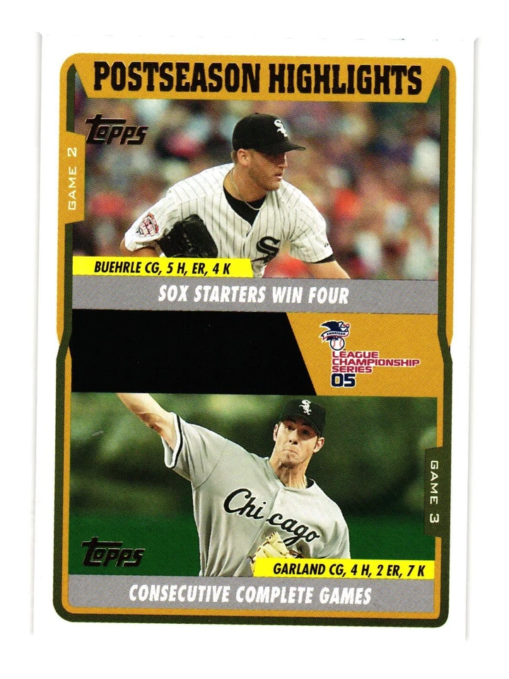 2005  Topps Updates #UH124 Buehrle /Garland White Sox - Image 1 of 2