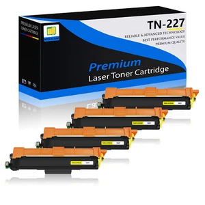 4 PK TN227 Yellow Toner Cartridge For Brother HL-L3270CDW HL-L3290CDW L3210CW - Picture 1 of 24