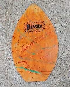 1980s Blaster Skim Board Wood Vintage Surf 34" x 19" Boogie Art Paint Splatter - Picture 1 of 5