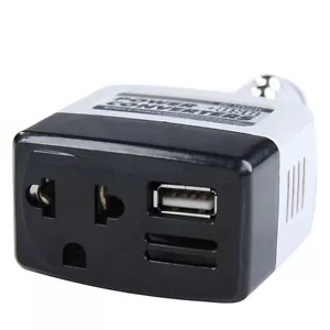 12v/24v to 220V DC to AC Car Power Converter Adapter Inverter USB Outlet Charger - Picture 1 of 3