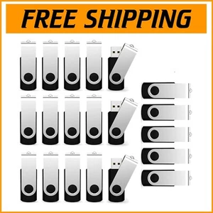 Versatile 20 Pack 2GB USB Flash Drive Swivel Memory Sticks for Efficient Storage - Afbeelding 1 van 10