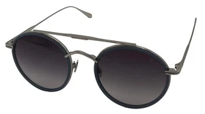 John Varvatos Mens Silver Storm Round Metal Sunglass, Smoke Gradient Lens V523 - Picture 1 of 13