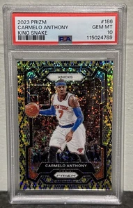 Carmelo Anthony 2024 Panini Prizm #186 King Snake Gold Snakeskin SSP PSA 10 - Picture 1 of 2