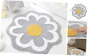  Cute Flower Bath Mat Soft Machine Washable Bathroom Rugs, Absorbent Non Grey - Picture 1 of 8