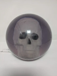 Vintage Ebonit klar Totenkopf Skelett Bowlingkugel Sammlerstück 15,4 Pfund ungebohrt selten - Bild 1 von 6
