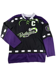 BEETLEJUICE JERSEY Mens Hockey Jersey Snake Purple Black Box Lunch Size XS - Picture 1 of 14