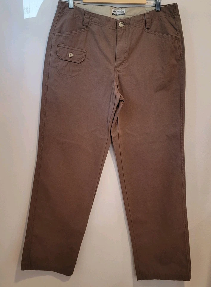 Calça de caminhada Columbia feminina cáqui ao ar livre RN69724 tamanho 12 marrom nova sem etiquetas conforto - Imagem 1 de 4