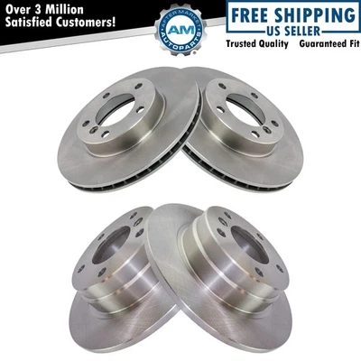 Front & Rear Disc Brake Rotor Kit Set for BMW 318i 318iC 318iS 323iC 325i 325is - Image 1 of 4
