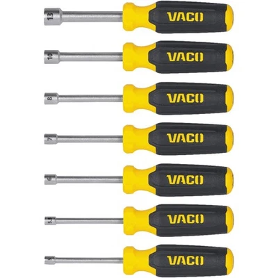 Juego de destornilladores de tuercas hexagonales métricas de 7 piezas eje hueco, grabado con láser magnético tamaños 5-13 Foto 1 de 4