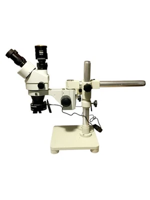 Amscope Trinocular Boom 立体声变焦显微镜 Polorizing Ring Light 8k 相机 — 第 1/4 张图片