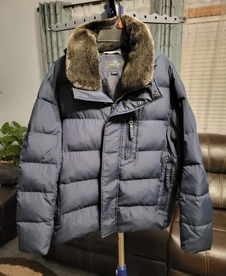 Marc Andrew Down Men's Jacket Size Large Dark Blue - Image 1 of 4