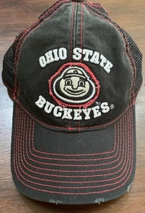 Ohio State Buckeyes Mascot Brutus Embroidered Mesh Snapback Hat Trucker Cap - Picture 1 of 7