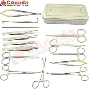 41 Pcs Cardiac Surgery Instruments Kit Surgical Cardiology Microvascular Surgery - Picture 1 of 18