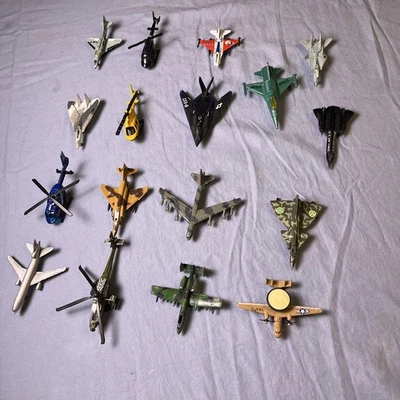 Vintage Diecast Military Aircraft Lot Matchbox + More - 17 Assorted Toy Planes - Image 1 of 4