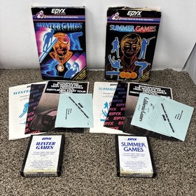 Atari 2600 Summer Games And Winter Games Lot CIB TESTED
