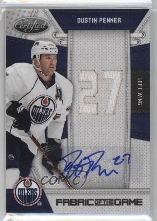 2010 Certified Die-Cut Jersey Number Materials Signatures /25 Dustin Penner Auto - Image 1 of 2