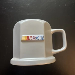 Silver Ceramic NASCAR Lug Nut Mug With Embossed Lettering - Picture 1 of 4