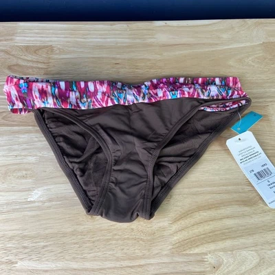 Parte inferior de natación de bikini Sunsets Veranda con bandas talla pequeña 27B cintura coral nueva con etiquetas Foto 1 de 3