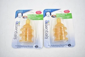 Vintage Gerber Babyflasche Latex Bernstein Brustwarzen 6er Pack BPA frei - Bild 1 von 1