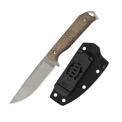 Kizer Begleiter Fix Fixed Knife 3V Blade Micarta Handle With Sheath 1045MD1