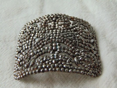 antique vintage Made in France steel cut metal shoe buckle - Image 1 of 4