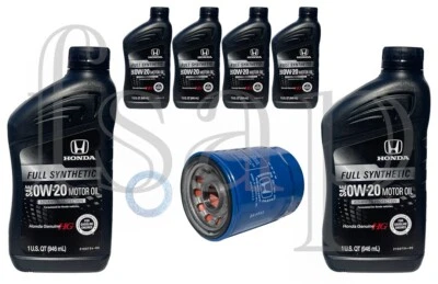 Genuine Honda Full Synthetic oil change kit 2013 Honda Pilot 3.5L V6 oil 0w20 - Image 1 of 4