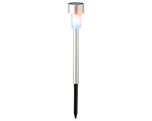 LED Solar Außenleuchte 24cm Edelstahl Farbwechsel Gartenlicht Gartenleuchte - Bild 1 von 5