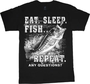 big and tall t-shirt funny fishing bass decal tee shirt tall shirts for men - Picture 1 of 1