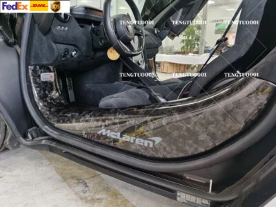 Cubierta de panel umbral de umbral de umbral de puerta de carbono forjado para McLaren 540C 570S 570GT 15-19 Foto 1 de 2