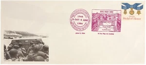 WWII1st Division 40th Anniversary of D-Day 1984 Postal Cover Big Red One - Picture 1 of 4